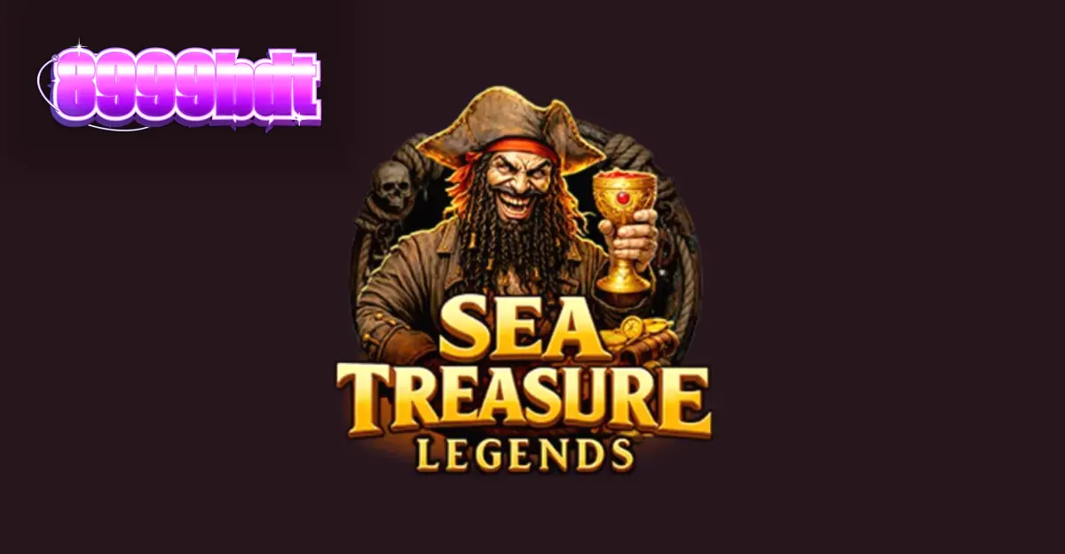 Sea Treasures Legend স্লট গেমের সমুদ্র এবং জলদস্যু থিমযুক্ত ইন্টারফেস