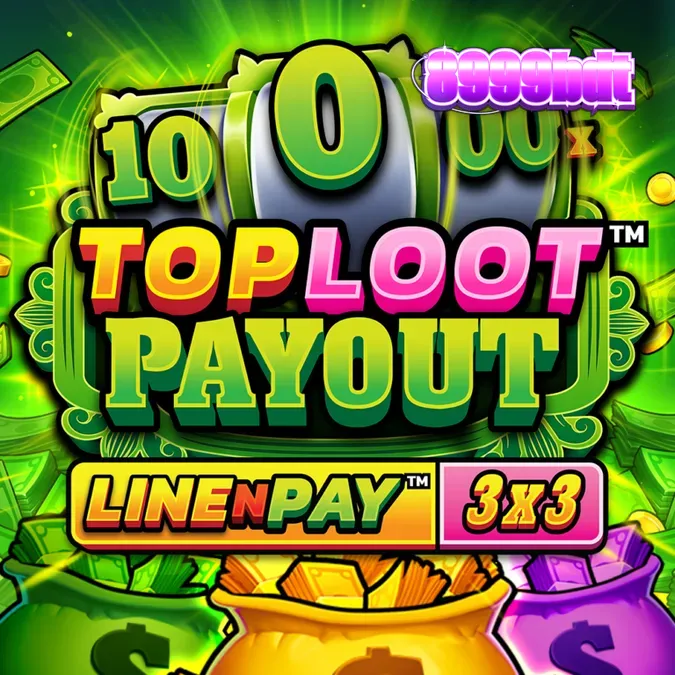 TopLoot Payout LineNPay স্লট গেমের নিয়ন থিমযুক্ত ইন্টারফেস